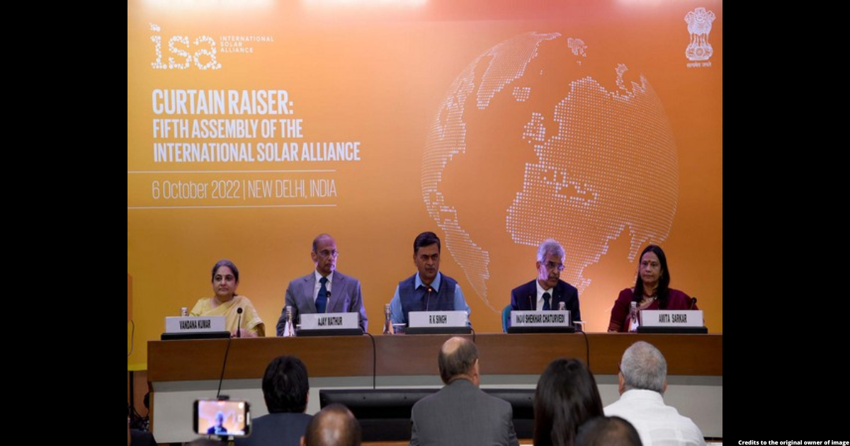 International Solar Alliance's Fifth Assembly to be held from Oct 17-20 in Delhi